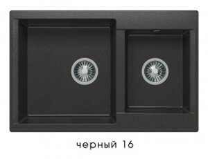 Кухонная мойка Polygran BRIG-772 №16 (черный)