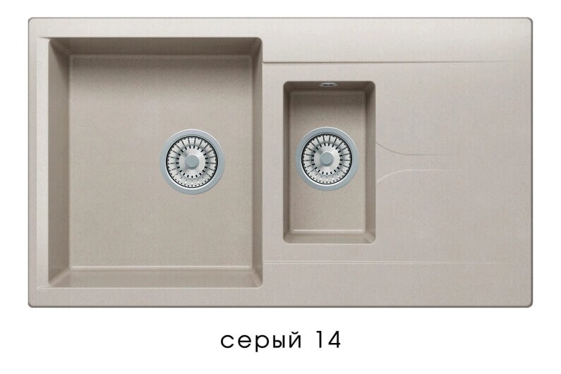 Кухонная мойка Polygran BRIG-870 №14 (серый) от компании Интернет-магазин MebelArt - фото 1