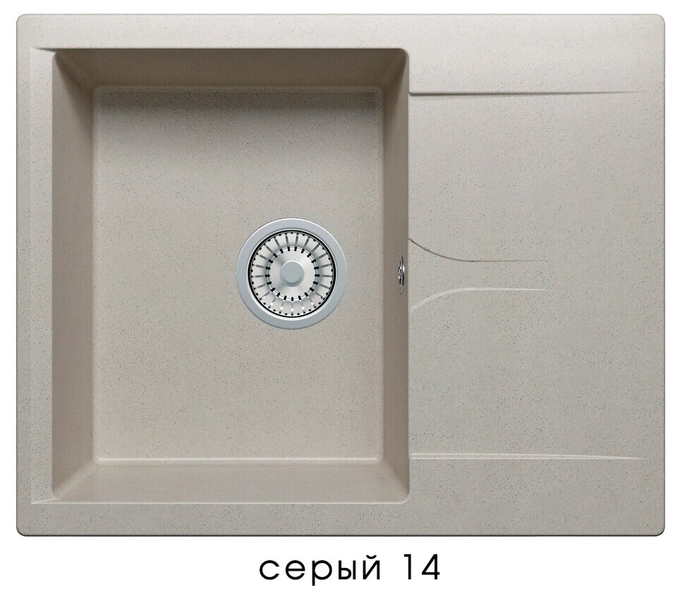 Кухонная мойка Polygran GALS-620 (№14 серый) от компании Интернет-магазин MebelArt - фото 1