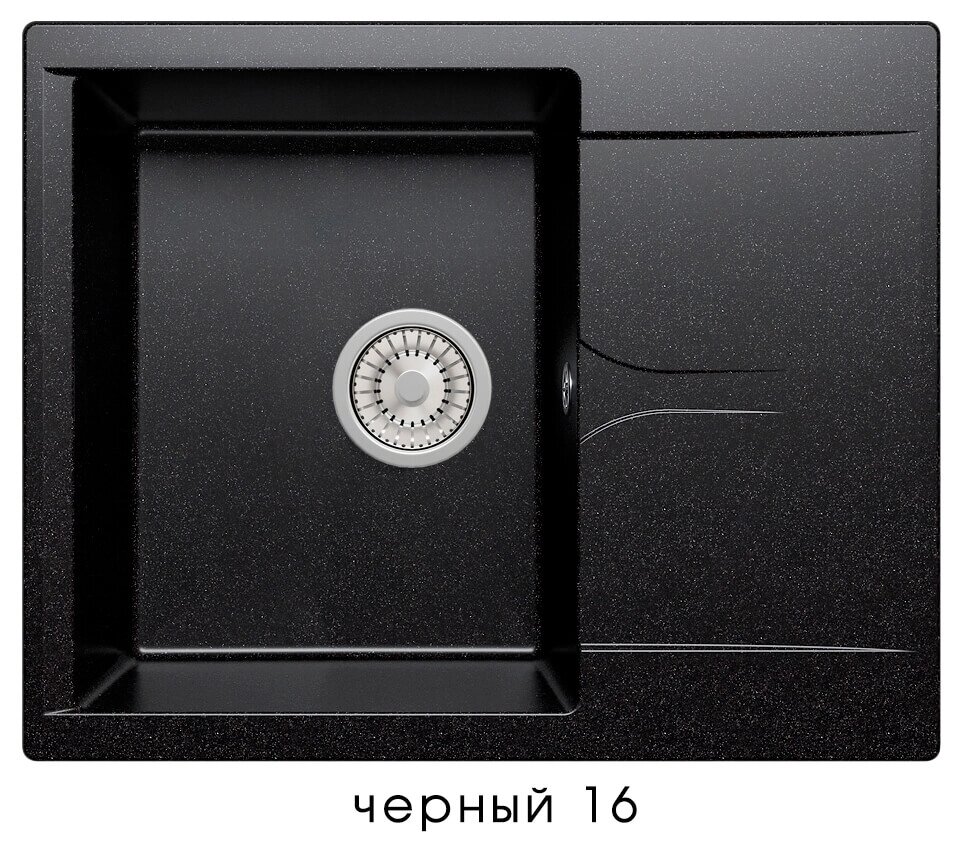 Кухонная мойка Polygran GALS-620 (№16 черный) от компании Интернет-магазин MebelArt - фото 1