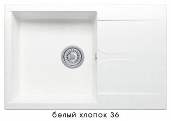 Кухонная мойка Polygran GALS-760 №36 (белый хлопок) от компании Интернет-магазин MebelArt - фото 1
