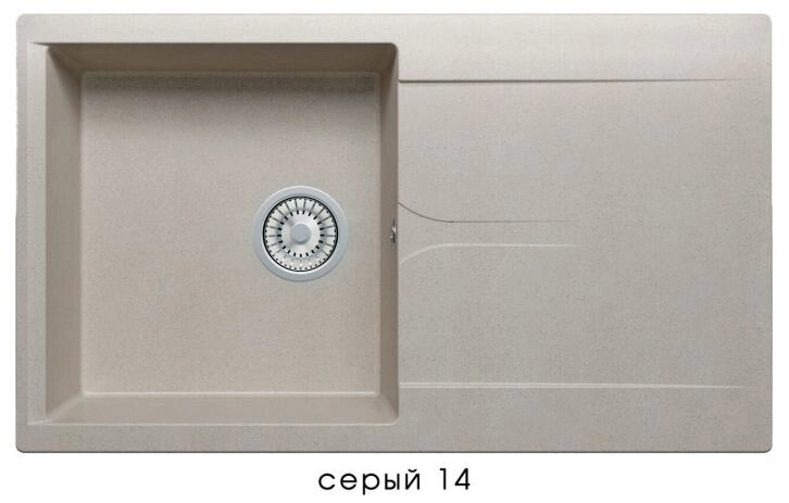 Кухонная мойка Polygran GALS-860 (№14 серый) от компании Интернет-магазин MebelArt - фото 1