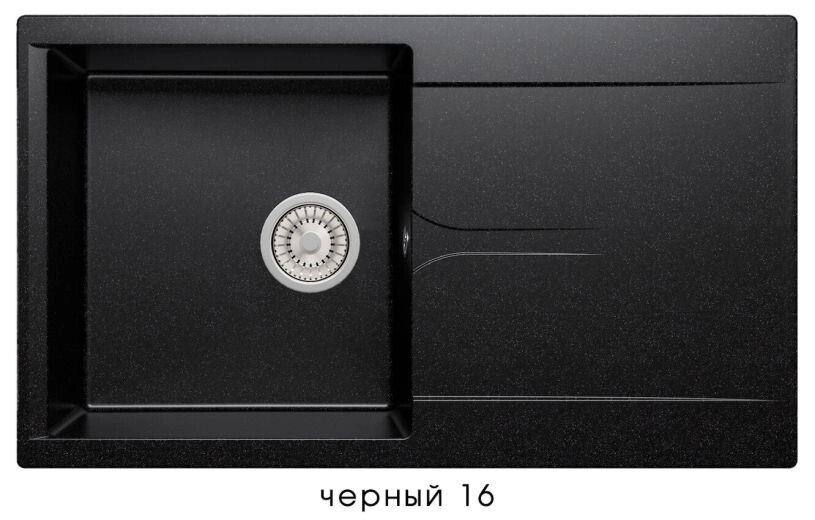 Кухонная мойка Polygran GALS-860 (№16 черный) от компании Интернет-магазин MebelArt - фото 1