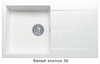 Кухонная мойка Polygran GALS-860 №36 (белый хлопок) от компании Интернет-магазин MebelArt - фото 1
