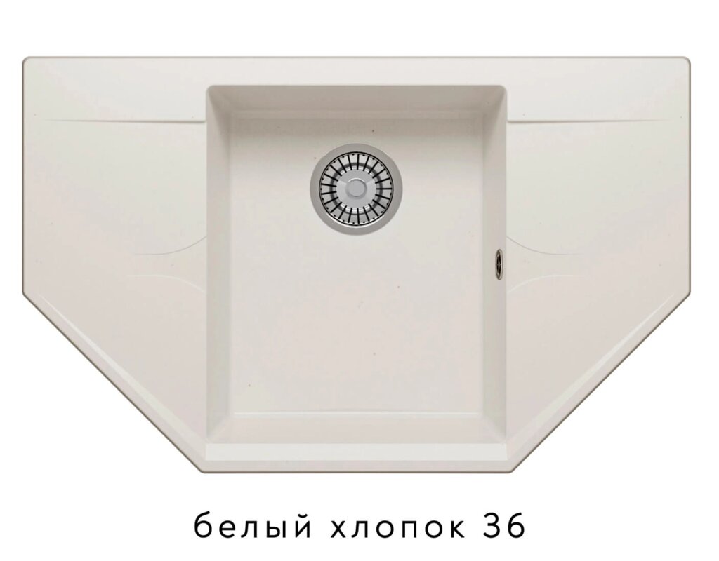 Кухонная мойка Polygran RIFF-800 (белый хлопок №36) от компании Интернет-магазин MebelArt - фото 1