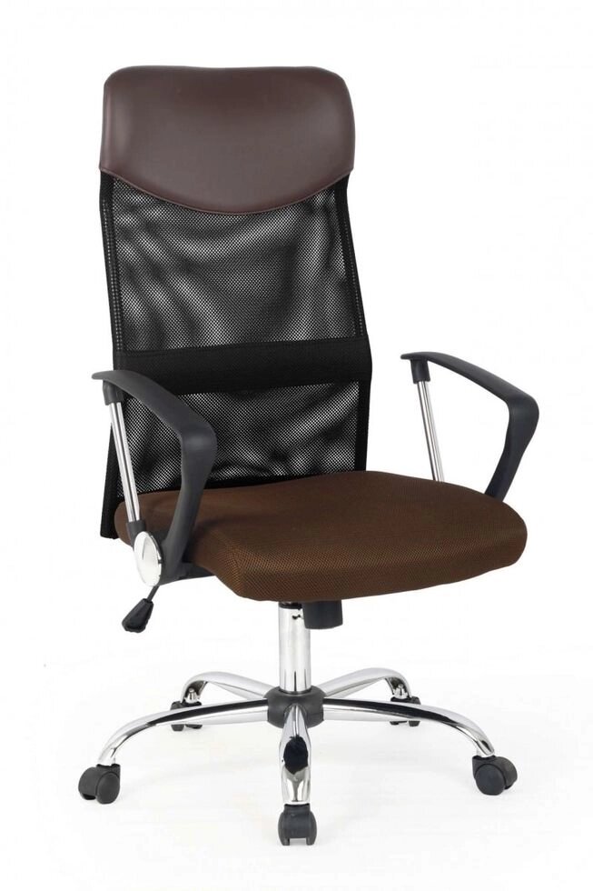 Кресло компьютерное Halmar VIRE (коричневый) - доставка