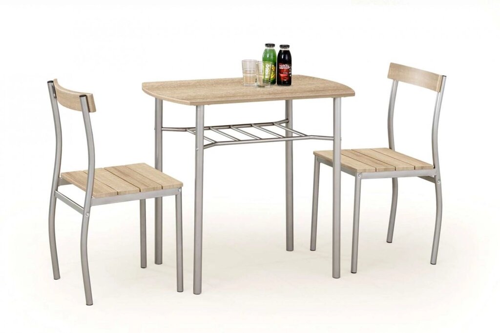Комплект столовой мебели Halmar LANCE стол + 2 стула (дуб сонома) - Беларусь