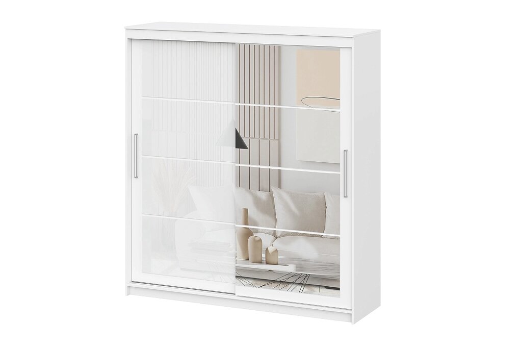 Шкаф-купе NN Мебель ШКП-3 (белый текстурный) 2м от компании Интернет-магазин MebelArt - фото 1
