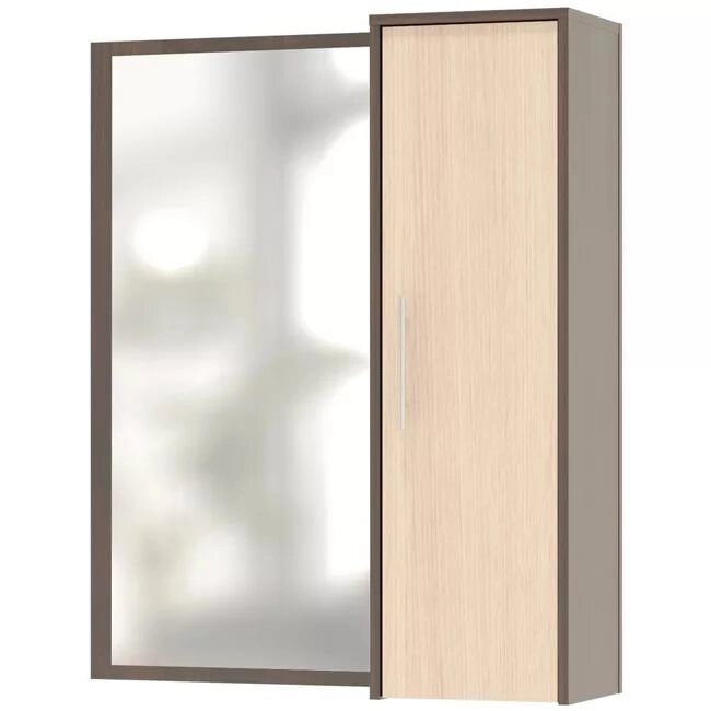 Шкаф настенный с зеркалом Сокол ПЗ-4 (венге/беленый дуб 1) от компании Интернет-магазин MebelArt - фото 1