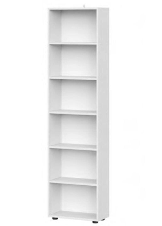 Стеллаж с полками NN Мебель (МС Токио) белый текстурный от компании Интернет-магазин MebelArt - фото 1