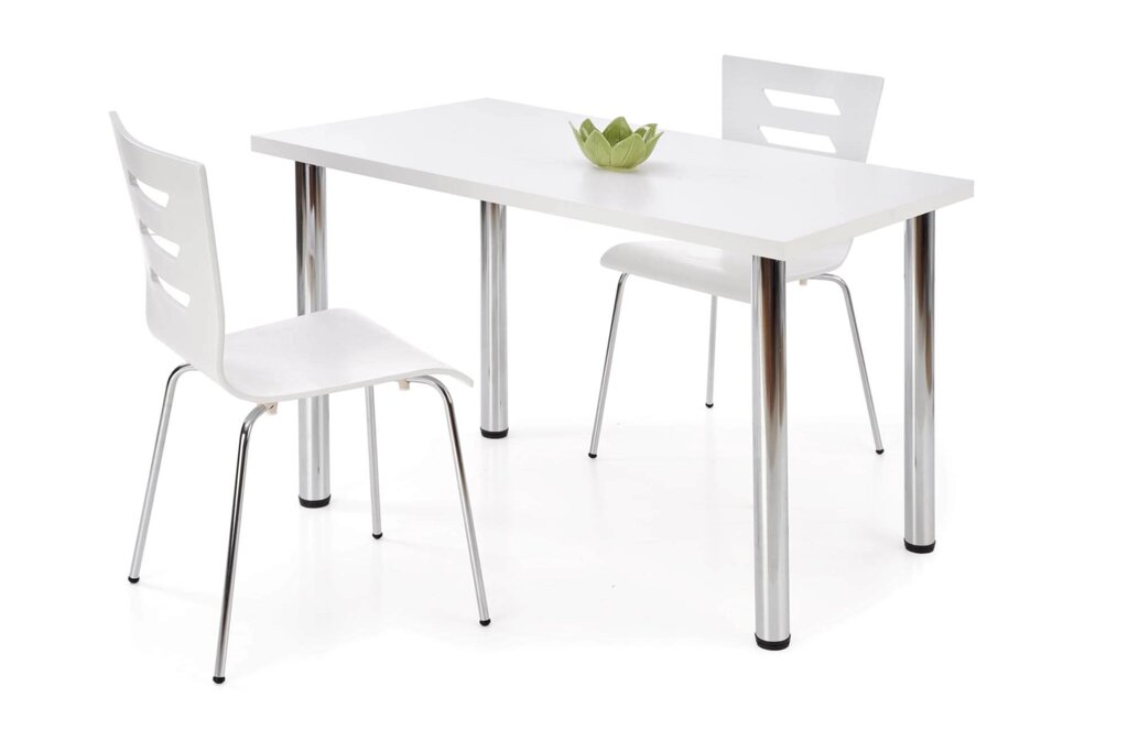 Стол обеденный Halmar MODEX 120 (белый/хром) от компании Интернет-магазин MebelArt - фото 1