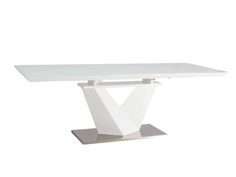 Стол обеденный Signal ALARAS III раскладной (белый лак/белый) от компании Интернет-магазин MebelArt - фото 1