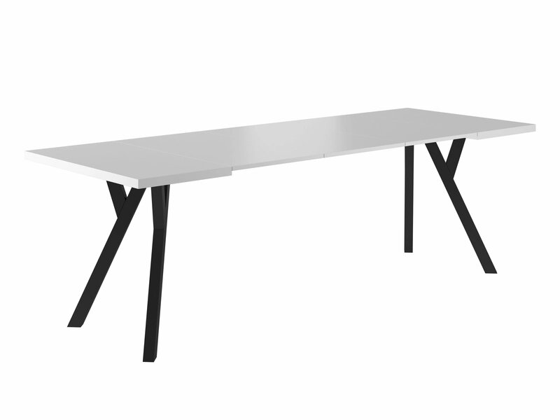 Стол обеденный Signal MERLIN  раскладной (белый мат/черный) от компании Интернет-магазин MebelArt - фото 1
