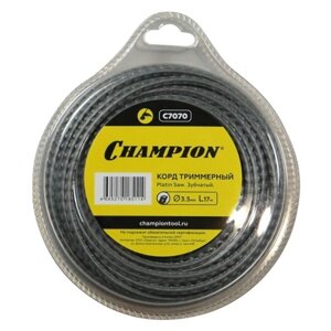 CHAMPION C7070 корд для триммера, 3.5 мм*17м (зубчатый) Platin Saw