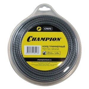 CHAMPION C7072 корд для триммера, 3.5 мм*35м (зубчатый) Platin Saw