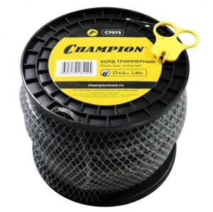 CHAMPION C7073 корд для триммера, 4.0 мм*80м (зубчатый) Platin Saw