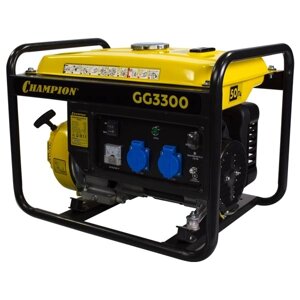 Champion GG3300 генератор OHV6, 15л, 1,4 л/ч, 12 V, 2,6/3 квт