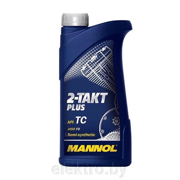 Масло MANNOL 2-Takt Plus API TC, 1 л. масло моторное двухтактное полусинтетическое MANNOL 2-Taki Plus API TC, 1 л. от компании ООО "ТК Эльдорадо" - фото 1