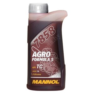 Масло S API TC 0.5л масло моторное для двухтактных двигателей MANNOL 7858 Agro Formula S API TC , синтетическое, 0.5л.