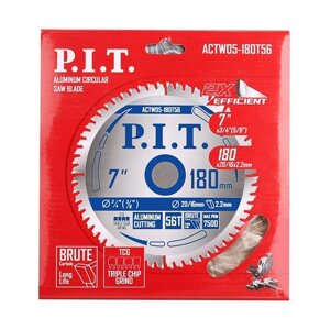 PIT расходник ACTW05-180T56 диск пильный по алюминию P. I. T. 180x20/16x1,6 мм 56T