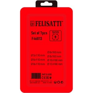 Felisatti расходник 047.5.0.00 набор буров SDS-PLUS 7шт.(5,6,8*110мм.),(6,8,10,12*160мм.)