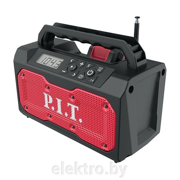 PIT расходник PJS20H-10A аккумуляторное bluetooth-радио solo, 20 В, 85,7-108 МГц, 2х10 Вт, usb 2,0, выход 5 В, 2,1 А - наличие