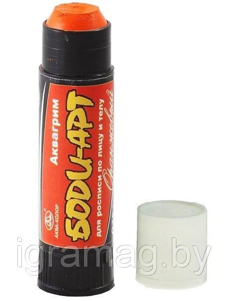 Аквагрим "Боди-арт", карандаш 15 гр, оранжевый от компании Интернет-магазин игрушек «ИграМаг» - фото 1