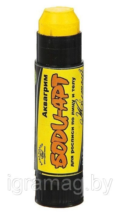 Аквагрим "Боди-арт", карандаш 15 гр, желтый от компании Интернет-магазин игрушек «ИграМаг» - фото 1