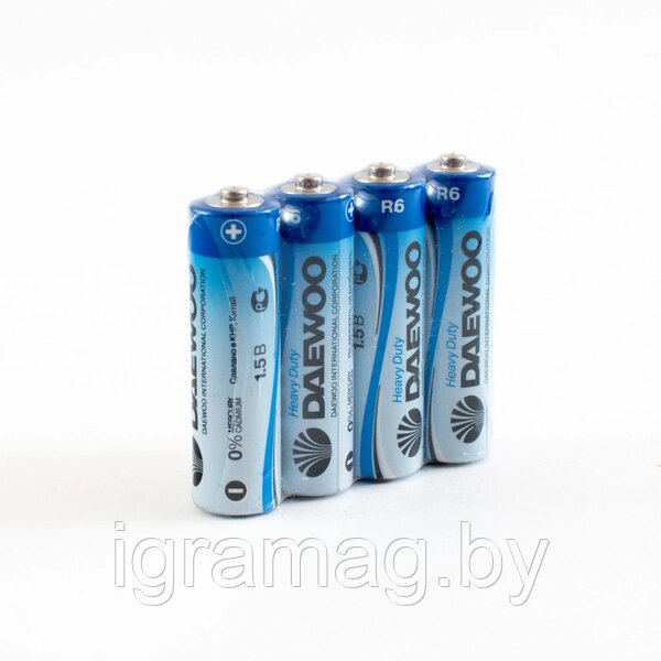 Батарейка DAEWOO, 1.5 В, R6 4 шт от компании Интернет-магазин игрушек «ИграМаг» - фото 1