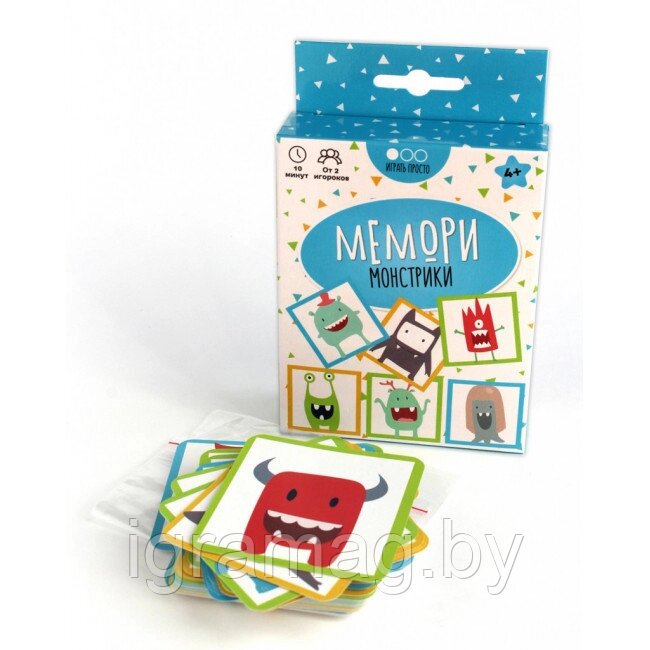 Игра настольная карточная Дрофа-Медиа Мемори Монстрики от компании Интернет-магазин игрушек «ИграМаг» - фото 1