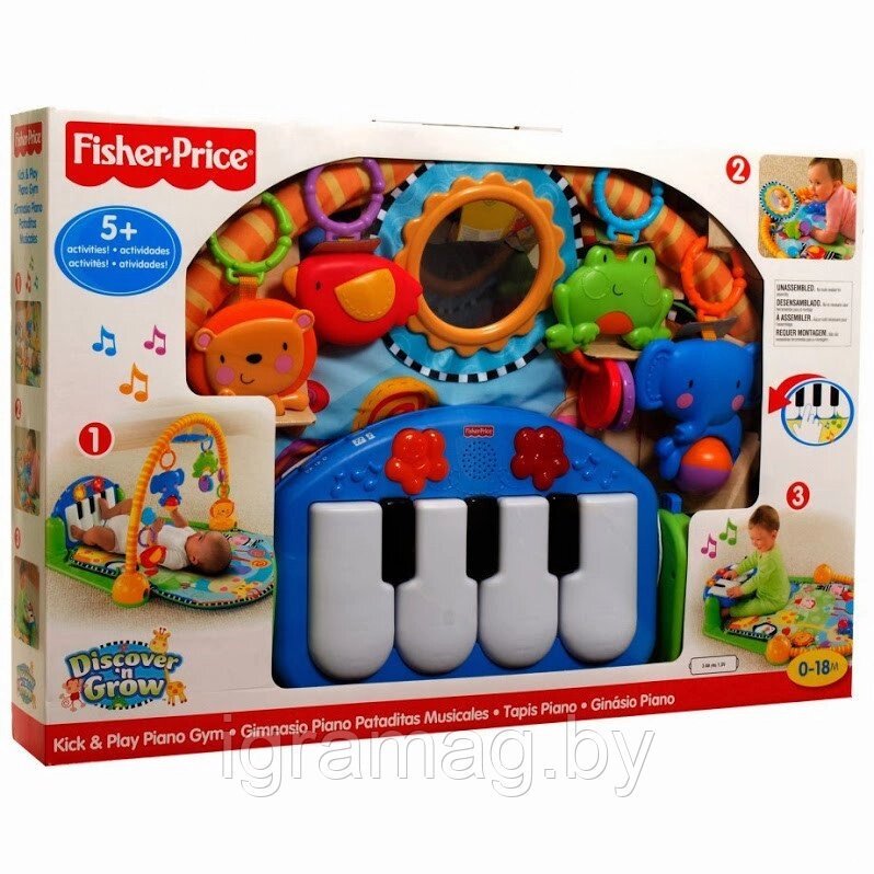 Игрушка Фішер-Прайс Развивающий коврик с пианино от компании Интернет-магазин игрушек «ИграМаг» - фото 1