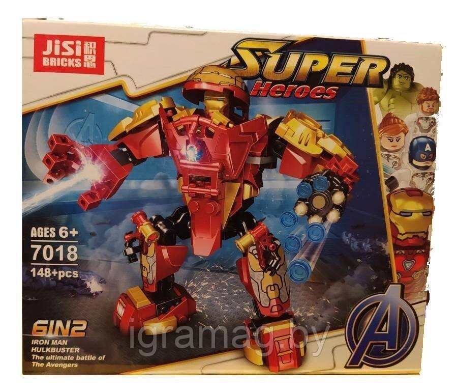 Конструктор JiSi Bricks супергерой Железный человек 148 дет от компании Интернет-магазин игрушек «ИграМаг» - фото 1