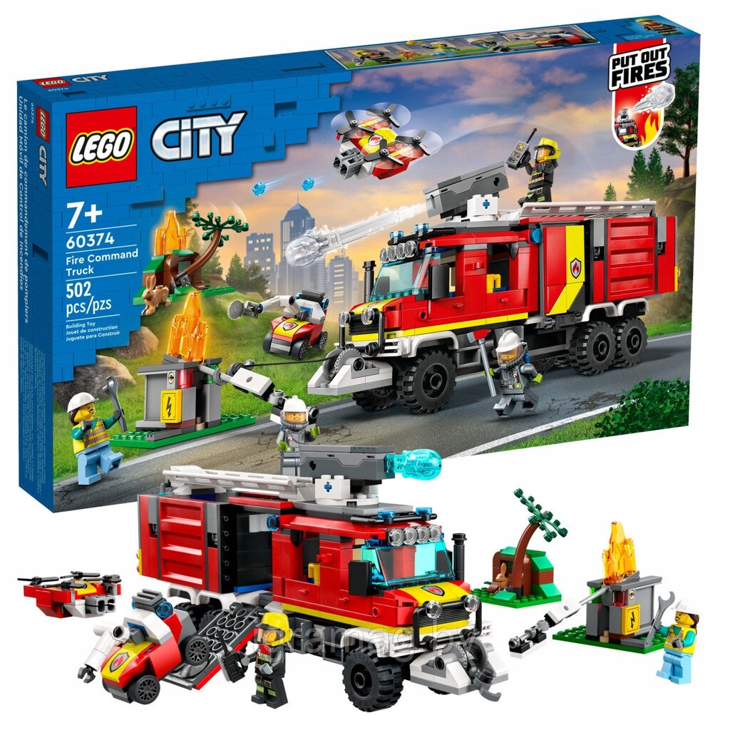 Конструктор Лего Сити Машина вездеход пожарного расчета LEGO City 2023 от компании Интернет-магазин игрушек «ИграМаг» - фото 1