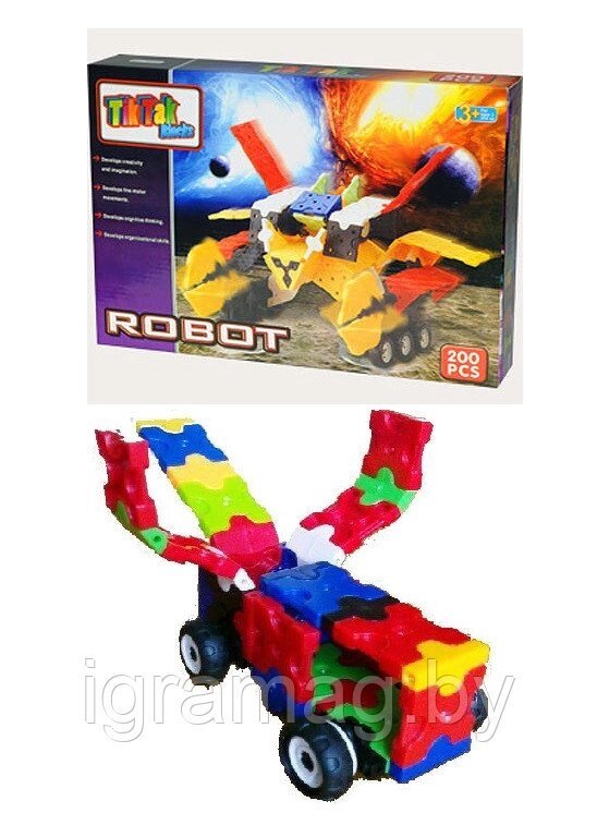 Конструктор Tik Tak Blocks Робот 200 дет от компании Интернет-магазин игрушек «ИграМаг» - фото 1