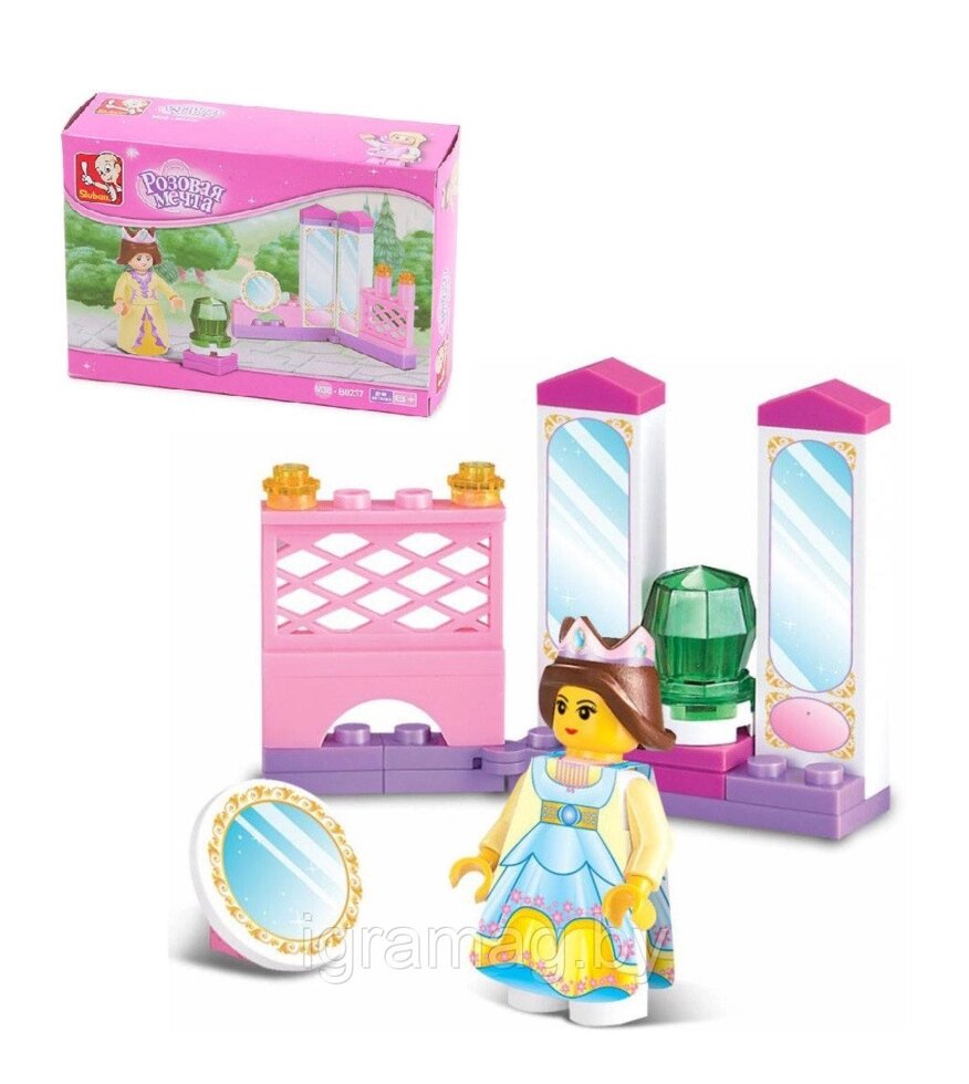 Конструктор  "Трюмо принцессы", серия "Розовая мечта", 29 деталей от компании Интернет-магазин игрушек «ИграМаг» - фото 1