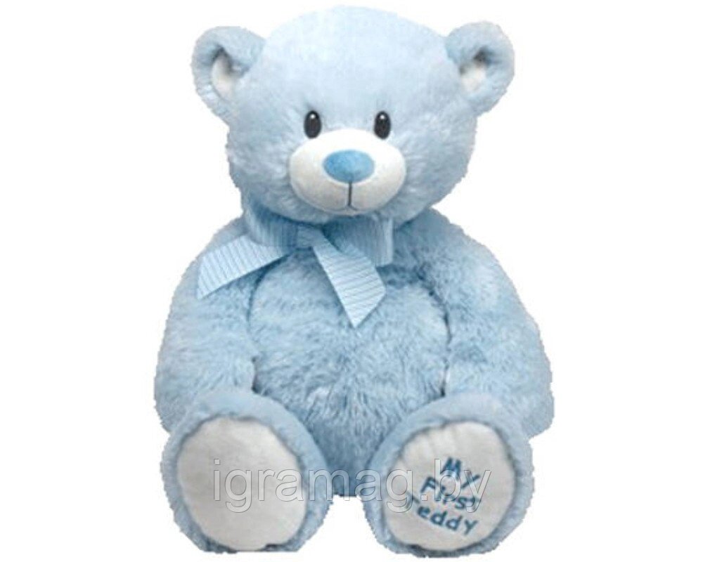 Мягкая игрушка Classic – Медвежонок My First Teddy, голубой, 20 см от компании Интернет-магазин игрушек «ИграМаг» - фото 1