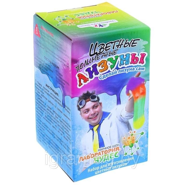 Набор для опытов цветные полимерные лизуны от компании Интернет-магазин игрушек «ИграМаг» - фото 1