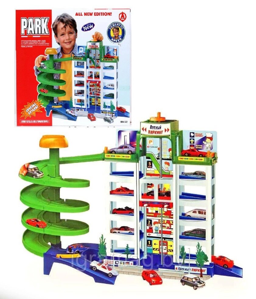 Набор гараж (парковка) 6 уровней с лифтом от компании Интернет-магазин игрушек «ИграМаг» - фото 1