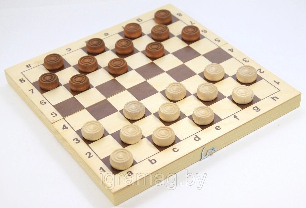 Настольная игра Десятое королевство Шашки деревянные от компании Интернет-магазин игрушек «ИграМаг» - фото 1