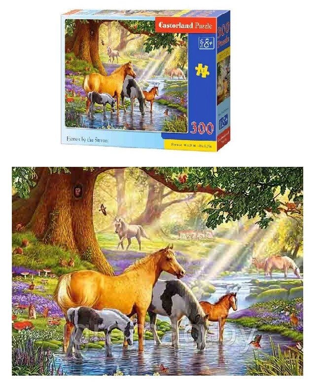 Пазлы Лошади у реки, 300 элементов от компании Интернет-магазин игрушек «ИграМаг» - фото 1