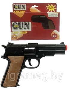 Пистолет металлический  Police на пистонах 16,5 см в Минске от компании Интернет-магазин игрушек «ИграМаг»