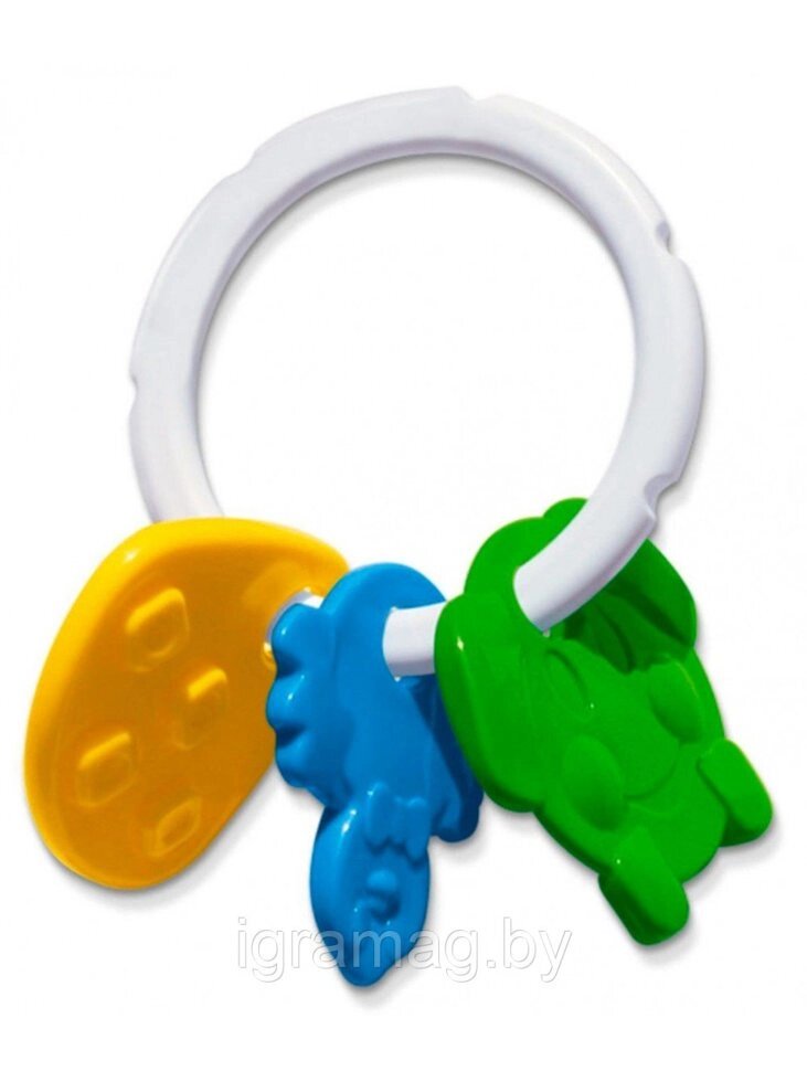 Разноцветный погремушка-прорезыватель Колечко от компании Интернет-магазин игрушек «ИграМаг» - фото 1