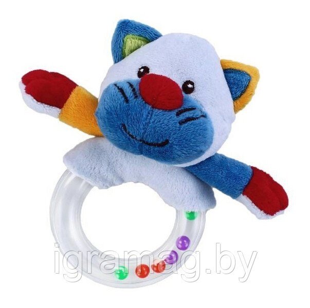 Развивающая игрушка-погремушка "Кот" от компании Интернет-магазин игрушек «ИграМаг» - фото 1