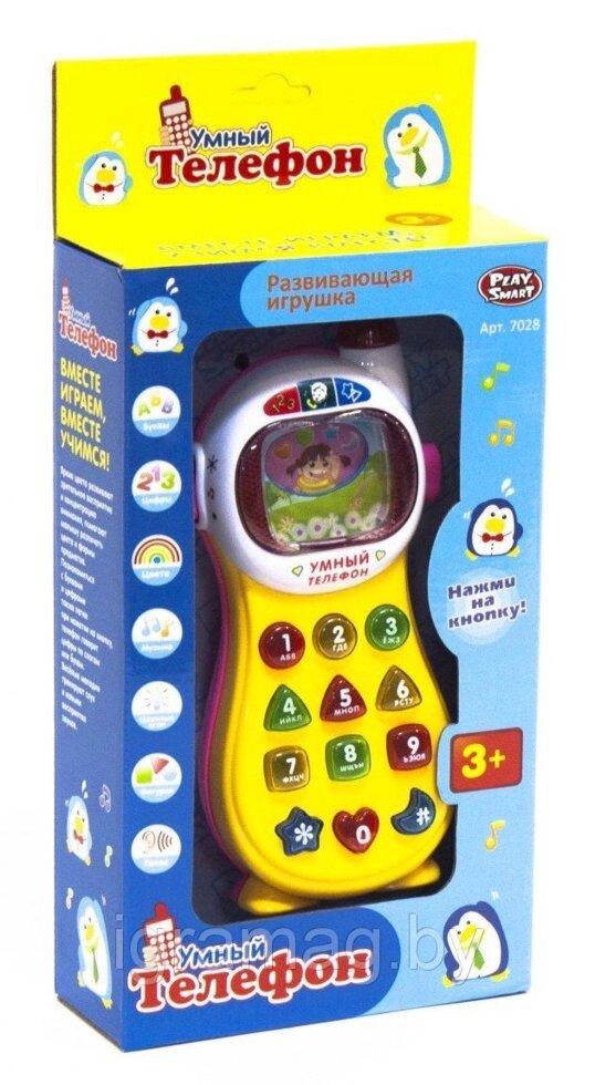 Развивающий обучающий Умный телефон от компании Интернет-магазин игрушек «ИграМаг» - фото 1