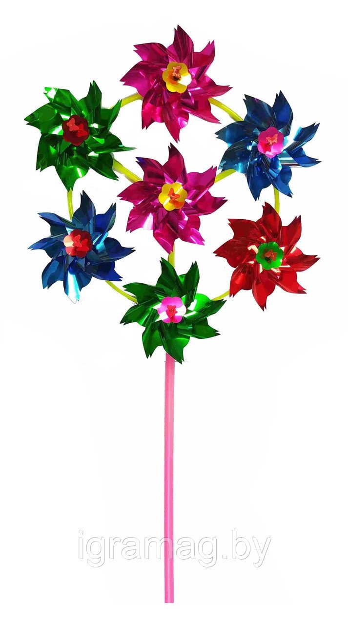 Вертушка детская ветрячок "Радуга ветра" размер - 24 х 4 х 50 см от компании Интернет-магазин игрушек «ИграМаг» - фото 1