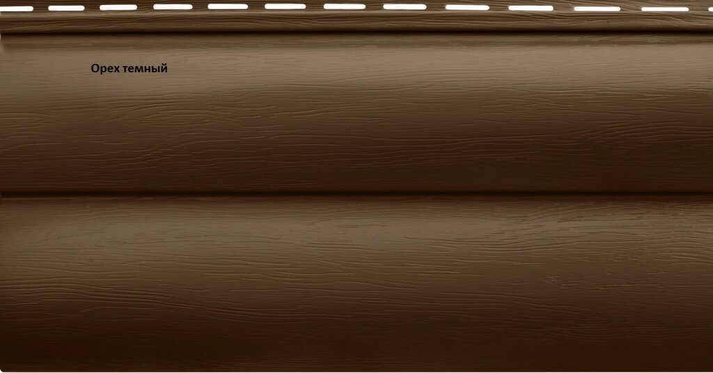 Блокхаус Премиум  акриловый сайдинг Орех темный двухпереломный 3.10х0.32м от компании ООО "ВойЯрг" - фото 1