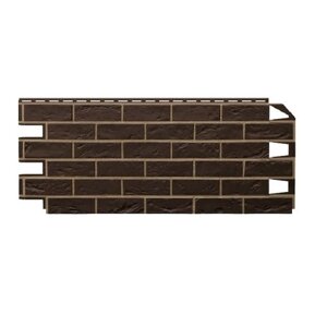 Фасадная панель Vilo BRIСK со швом Dark Brown (тёмно-коричневый) 1,0*0,42 м
