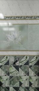 Стеновые панели ПВХ с 3D эффектом "Нигелла зеленая" 2.7м