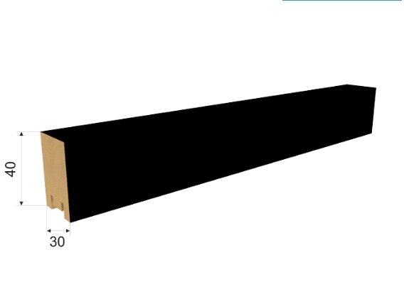 Рейка интерьерная МДФ STELLA 2700х40х30 мм Ривьера Черный от компании ООО "ВойЯрг" - фото 1