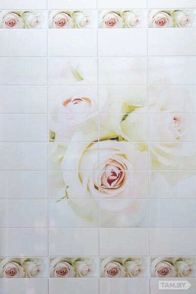 Стеновая панель ПВХ с 3D эффектом "Чайная роза" 2.7м 12шт. от компании ООО "ВойЯрг" - фото 1